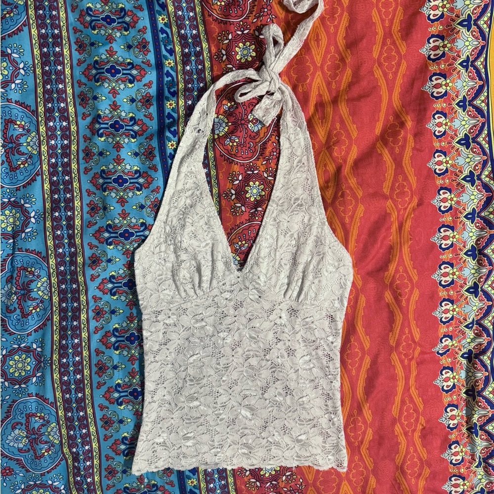 Y2K Lace Halter Top